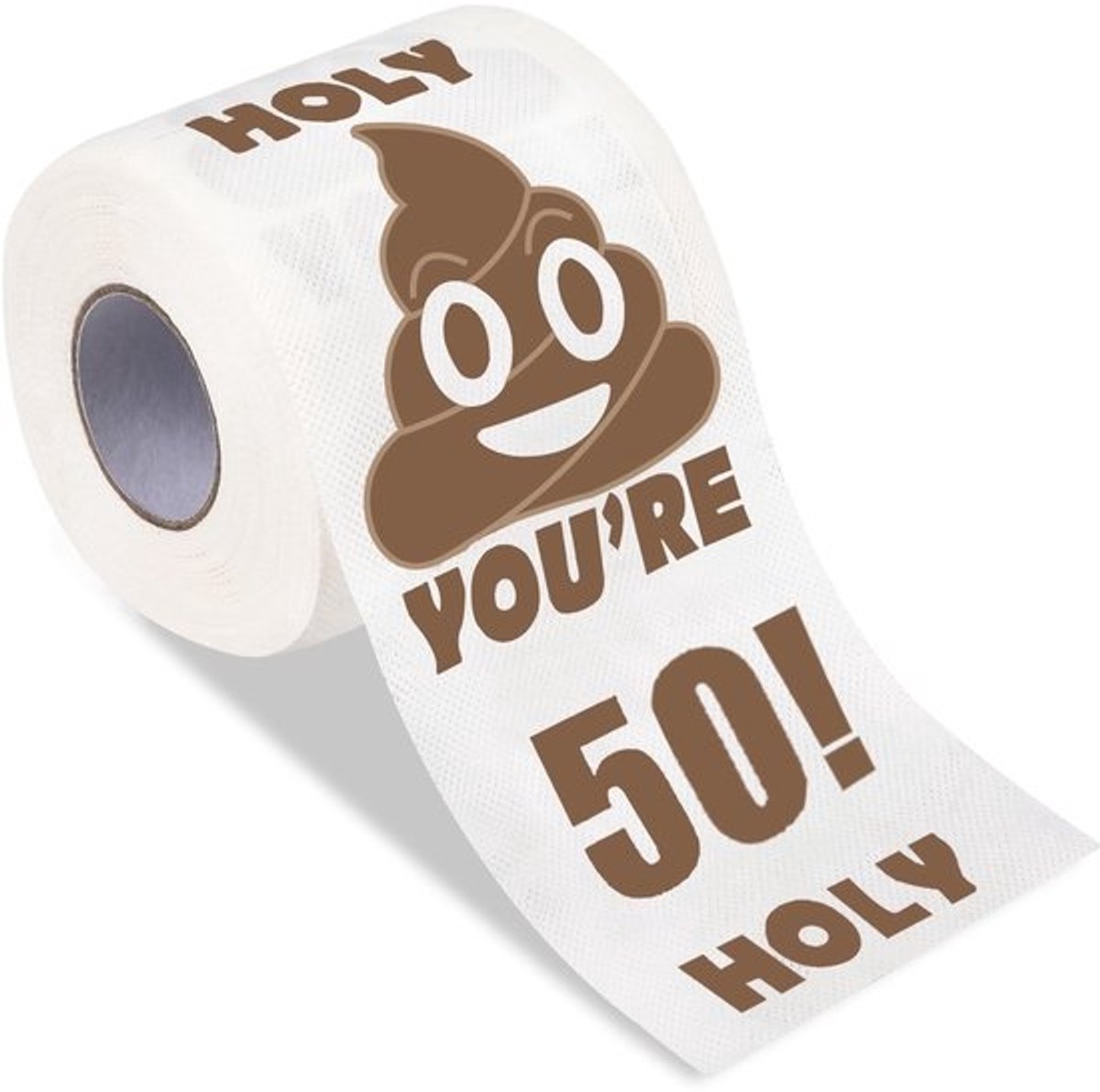 Dailygoods- Toiletpapier Grappige Gag Rol - 50e Verjaardag Cadeau - 3 Laags - Verjaardagsdecoratie - Hilarische Verrassing - 9,9 cm x 9,9 cm - Grappig Wc-papier