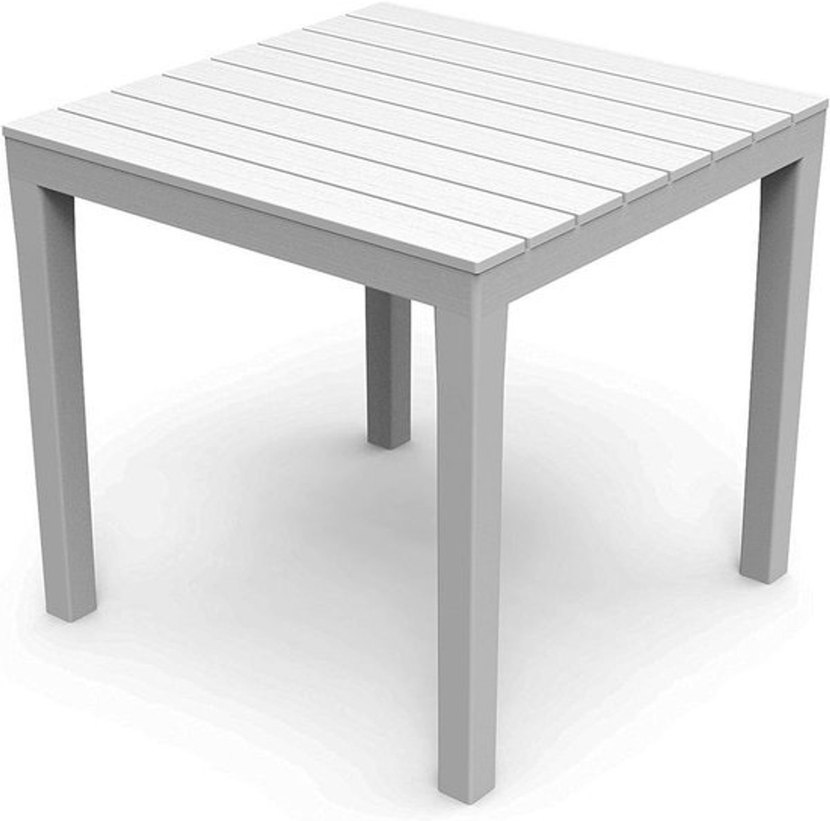 Bistrotafel Kunststof 78x78 cm - Vierkante Campingtafel en Tuintafel in Houtlook