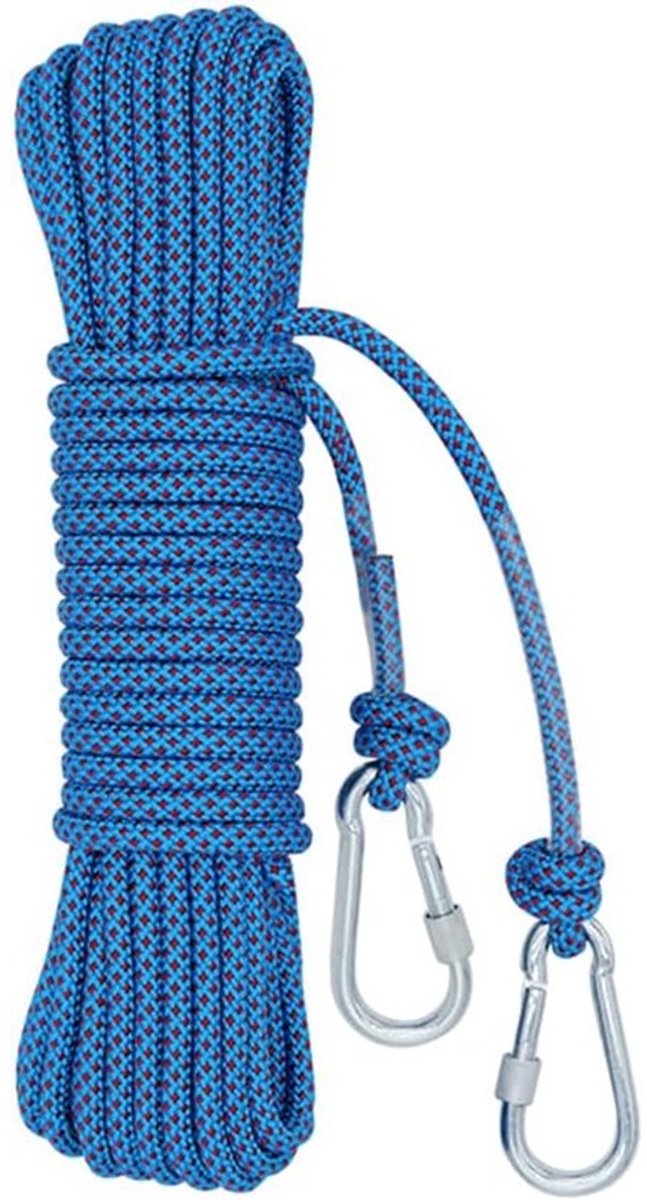 Waslijn Touw van 10M/15M/20M met Clips - Roestbestendig en Weerbestendig Touw voor Buitengebruik en Tuin