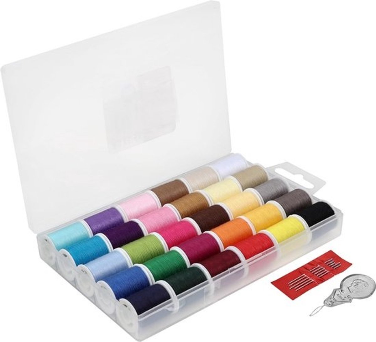 Polyester Naaigaren Set - Naaiset Borduurset - Kleding Repareren - 30 Kleuren Assortiment - 50 meter per spoel - Variatie