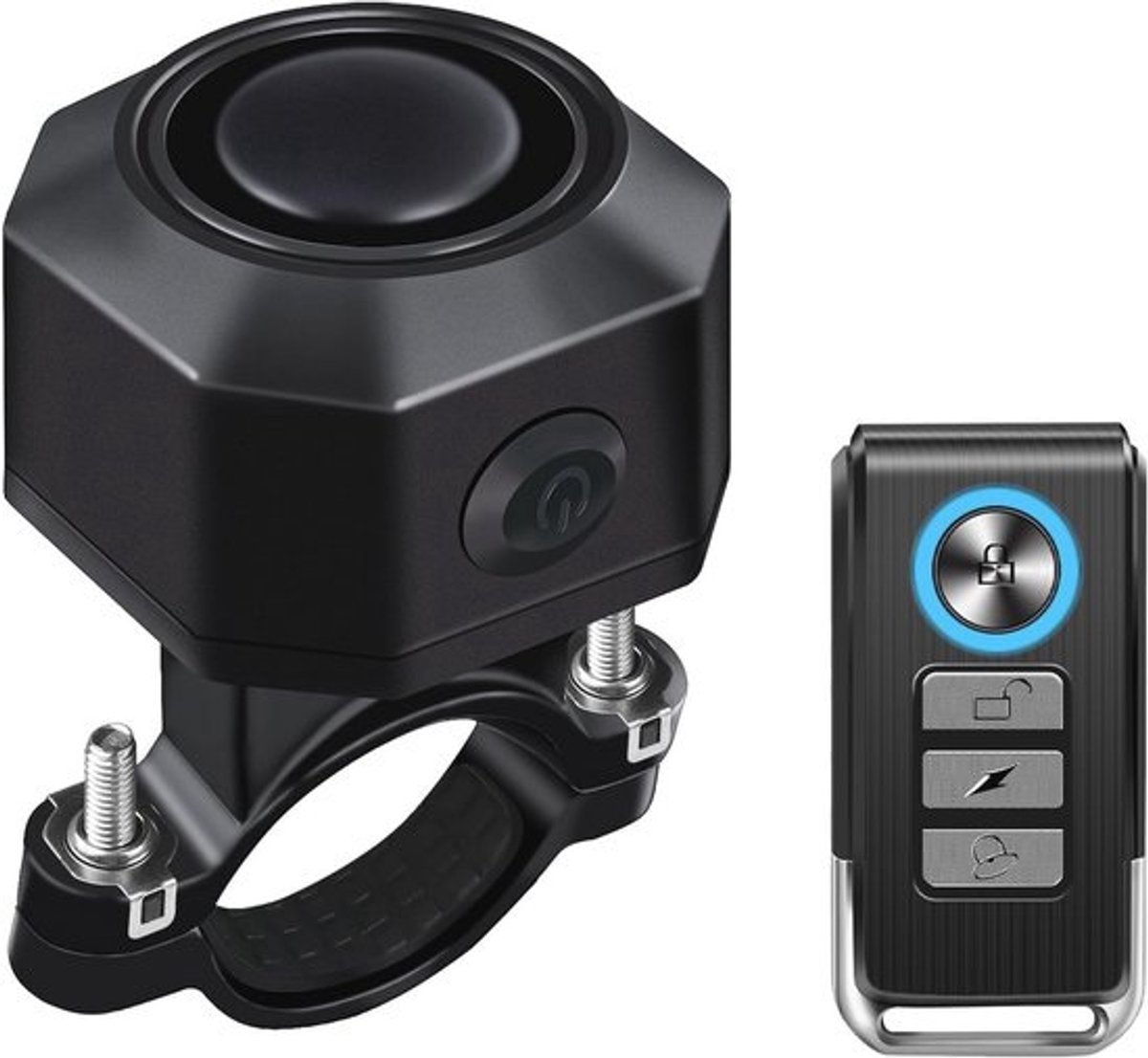 Draadloos Fiets Alarm Systeem met Afstandsbediening - Waterproof en Oplaadbaar Anti-Diefstal Alarm voor Banden, Scooters en Motoren