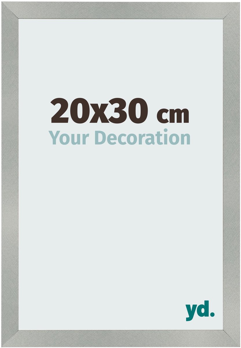 Your Decoration - Fotolijst 20x30 cm - MDF - Aluminium Geborsteld - Bologna