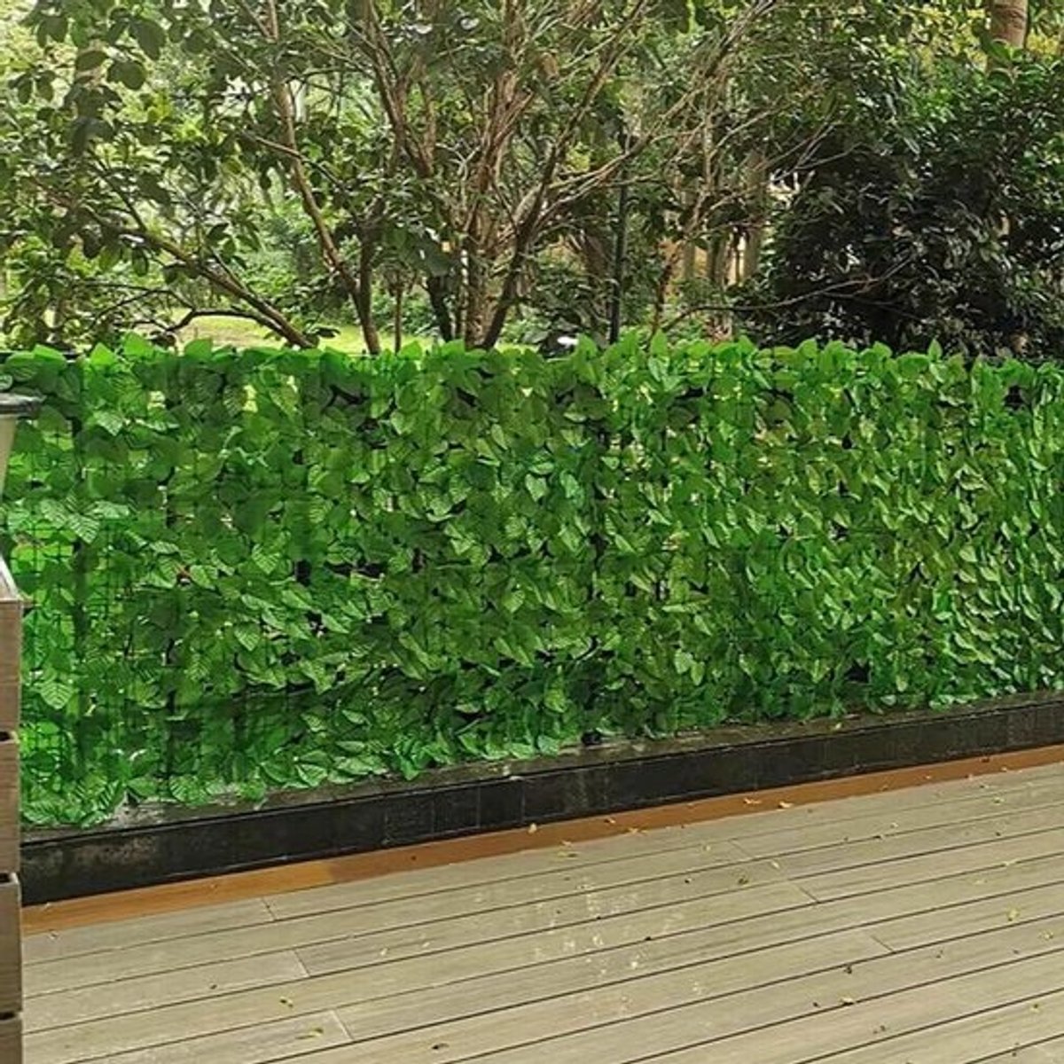 Decoratieve Tuinhek - Kunsthaag Schutting - Privacy Creëren - Weerbestendig Plastic - 100 x 300 cm - Groen