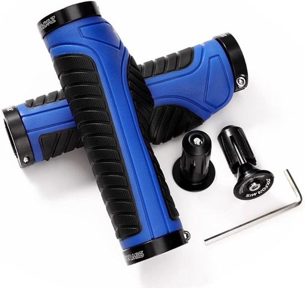 Ergonomische Fietsstuurgrepen Antislip Rubber met Aluminium Dubbele Klem