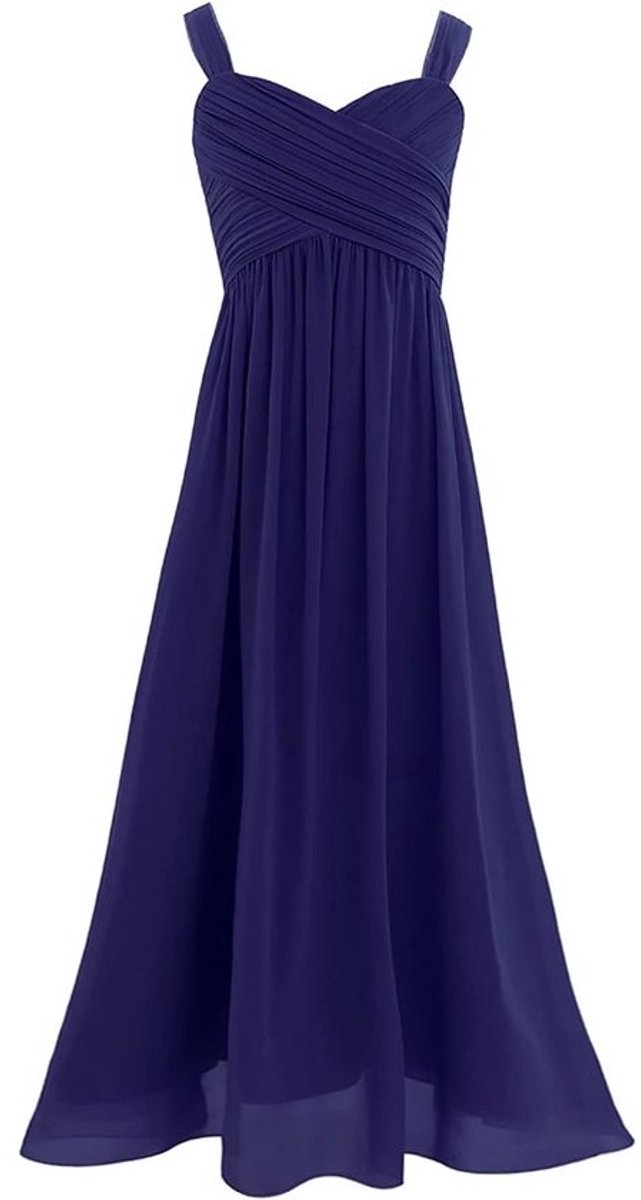 Elegante Lange Prinsessenjurk Meisjes voor Feest, Bruiloft en Carnaval - Mouwloos Chiffon Kostuum (4-14 jaar)