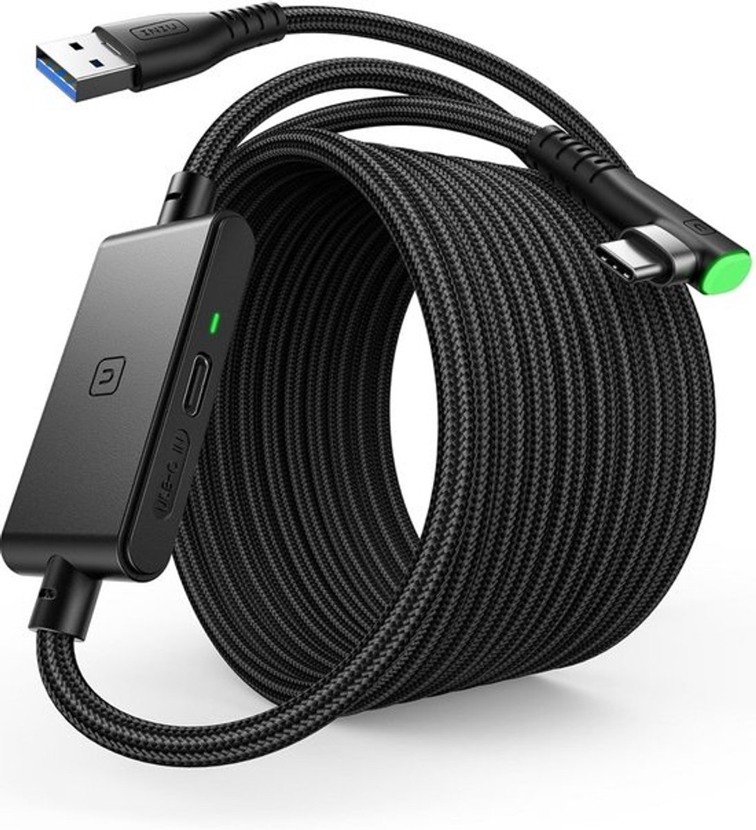 Krachtige USB-C Kabel voor VR Headsets (Quest 2, Pico 4) en Gaming PC - Snel Opladen & Data