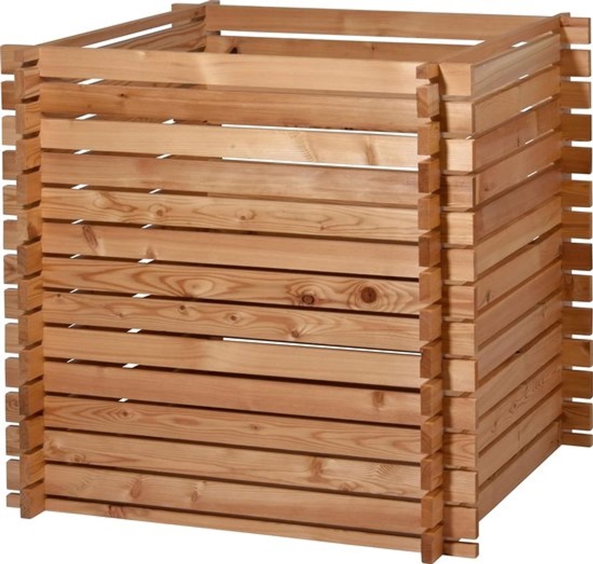Compostbak Hout - Tuinbak Opslag - Compost Maken - Insteeksysteem Montage - 420 Liter - Naturel
