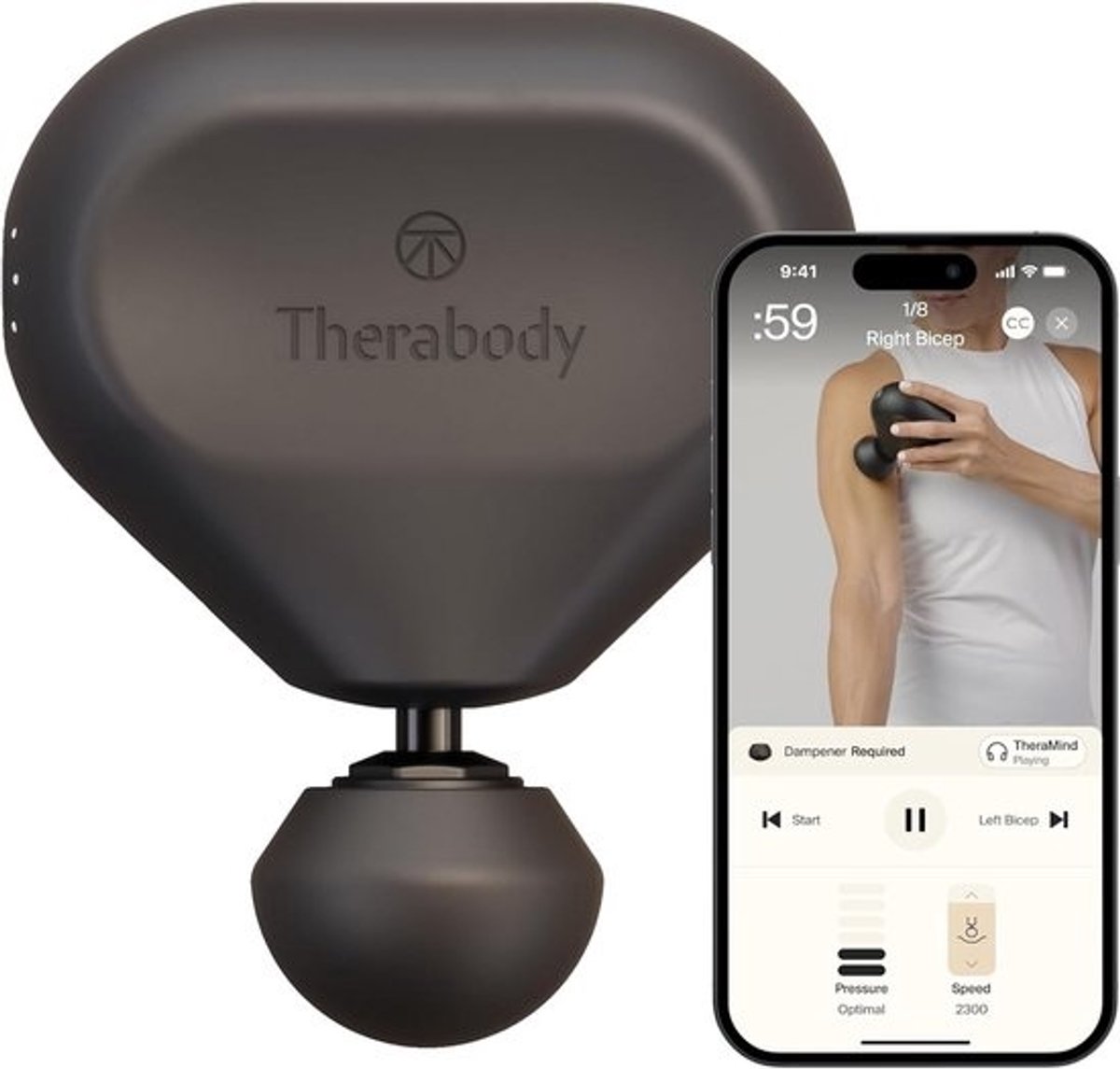 Theragun Mini 3e generatie ultradraagbaar massagepistool zwart