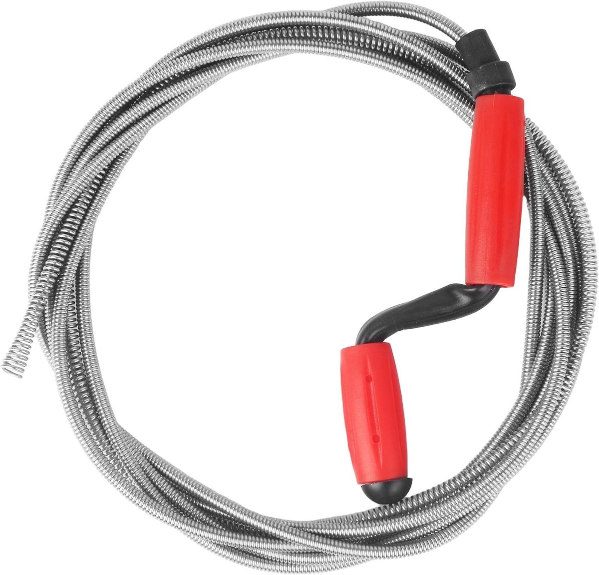Professionele Pijpreinigingskabel - Rood - 26,5 x 20,5 x 5 cm - Flexibele Spiraal voor Afvoerreiniging - Voor Gootsteen en Toilet