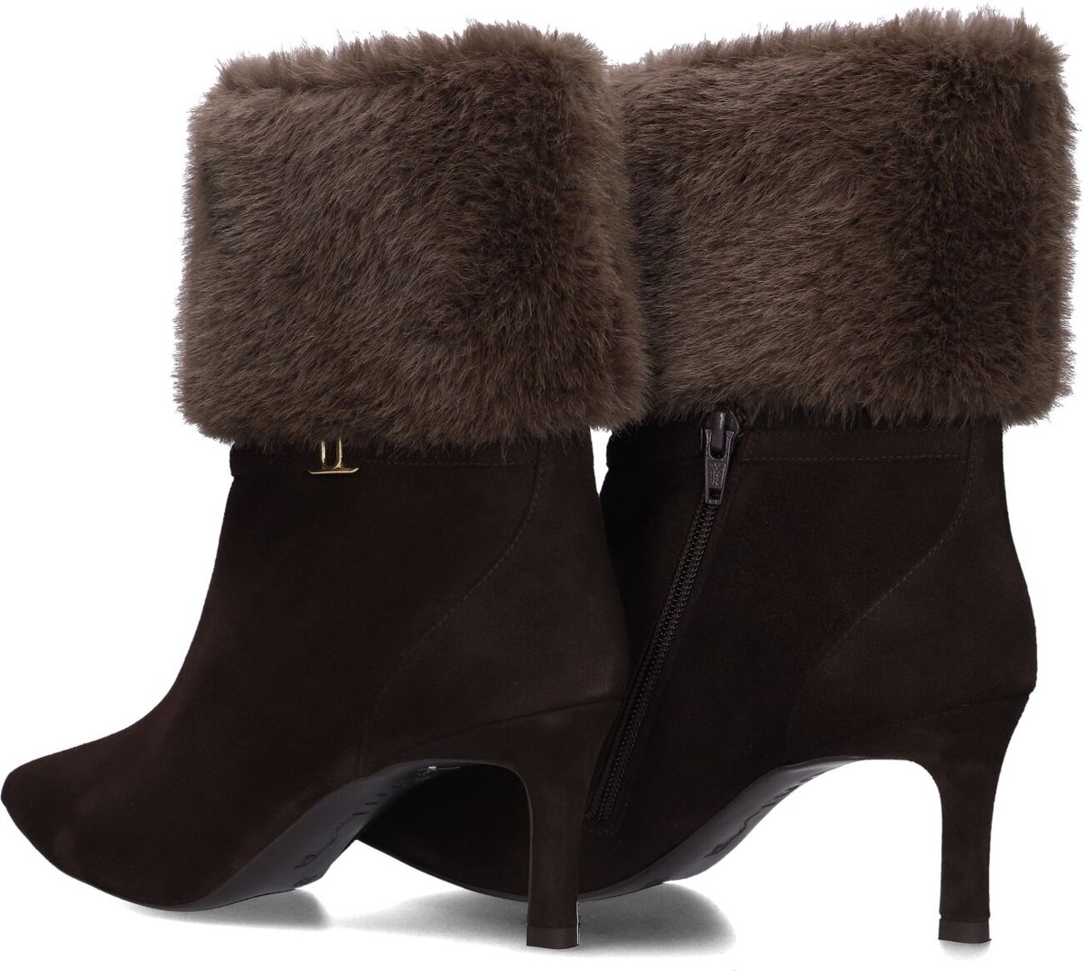 Unisa Luces Enkellaarsjes - Enkelboots met rits - Dames - Bruin - Maat 41
