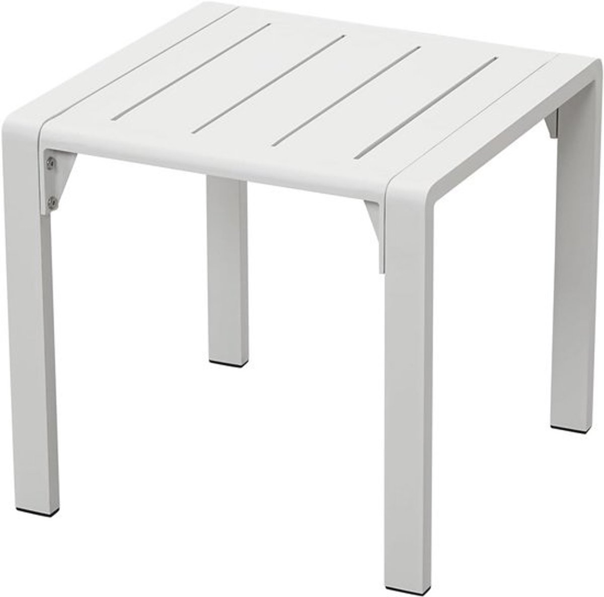 Bijzettafel voor buiten - 44 x 44 x 41 cm, aluminium, weerbestendig, ideaal voor tuin, balkon en terras