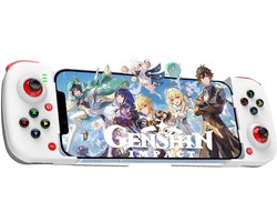 Mobiele Game Controller Gamepad Geschikt voor iPhone iOS Android PC: Compatibel met iPhone 17/16/15/14/13/12/11, iPad, Samsung Galaxy, TCL, Tablet, Call of Duty, Diablo Immortal - Direct Spelen (Wit)