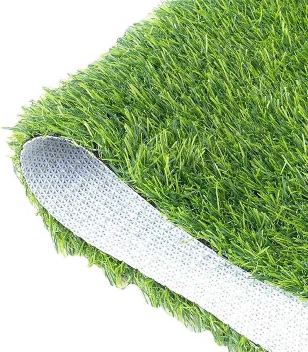 Kunstgras Mat - Nep Gras Tapijt - Binnen Buiten Gebruik - Dikke Zachte Vezels - 40x60 cm - Groen