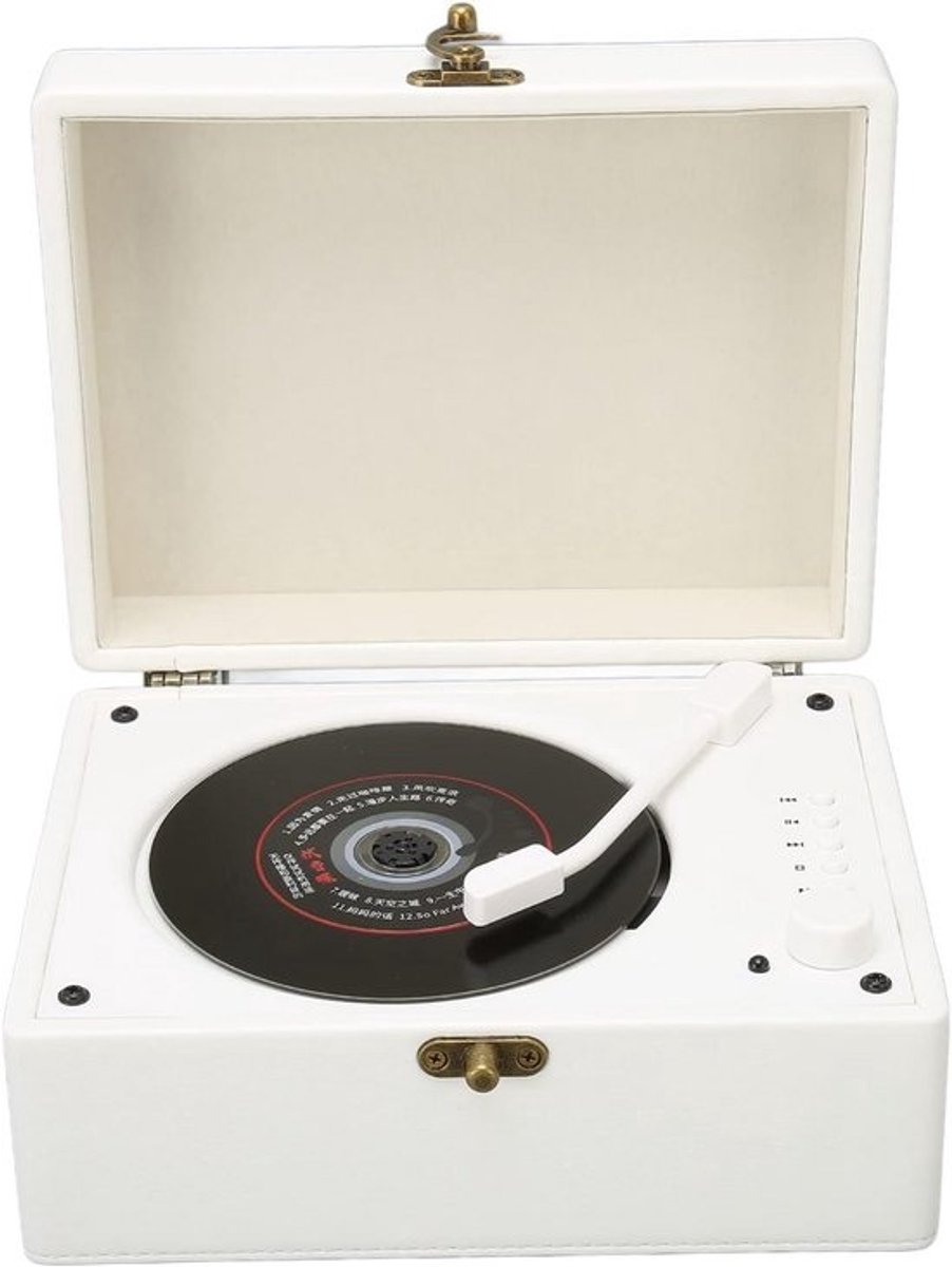 Vintage CD- en Platenspeler met Stereo Speakers, USB en AUX
