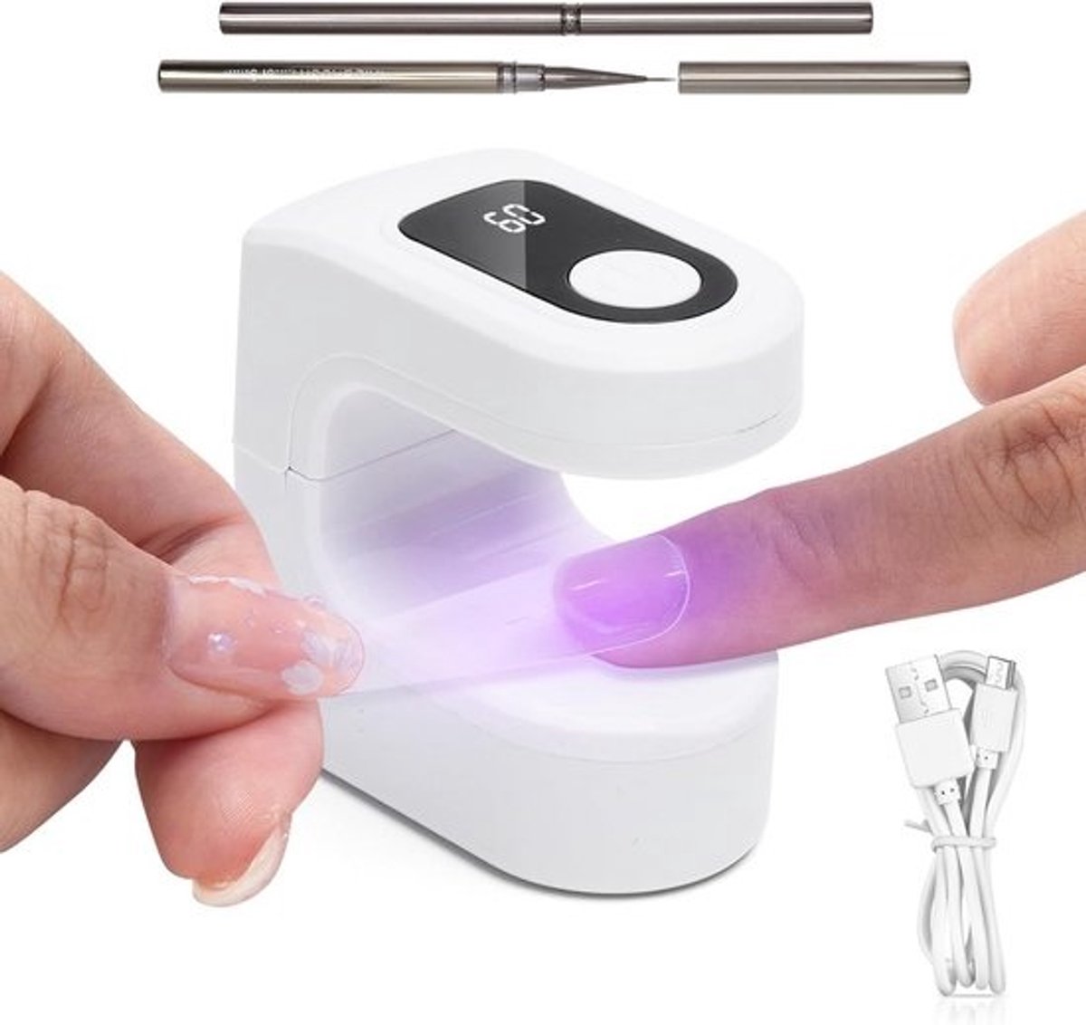 Draagbare Mini UV LED Nagellamp voor Gel Nagels: Snelle Thu Manicure en Reismodel