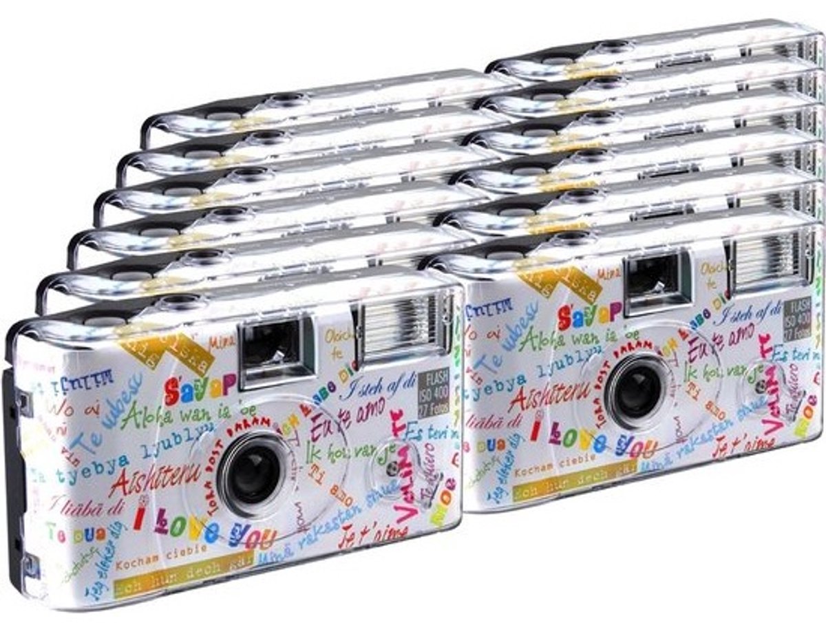 Wegwerpcamera met Flits en Film voor Feest of Bruiloft - 12 Stuks