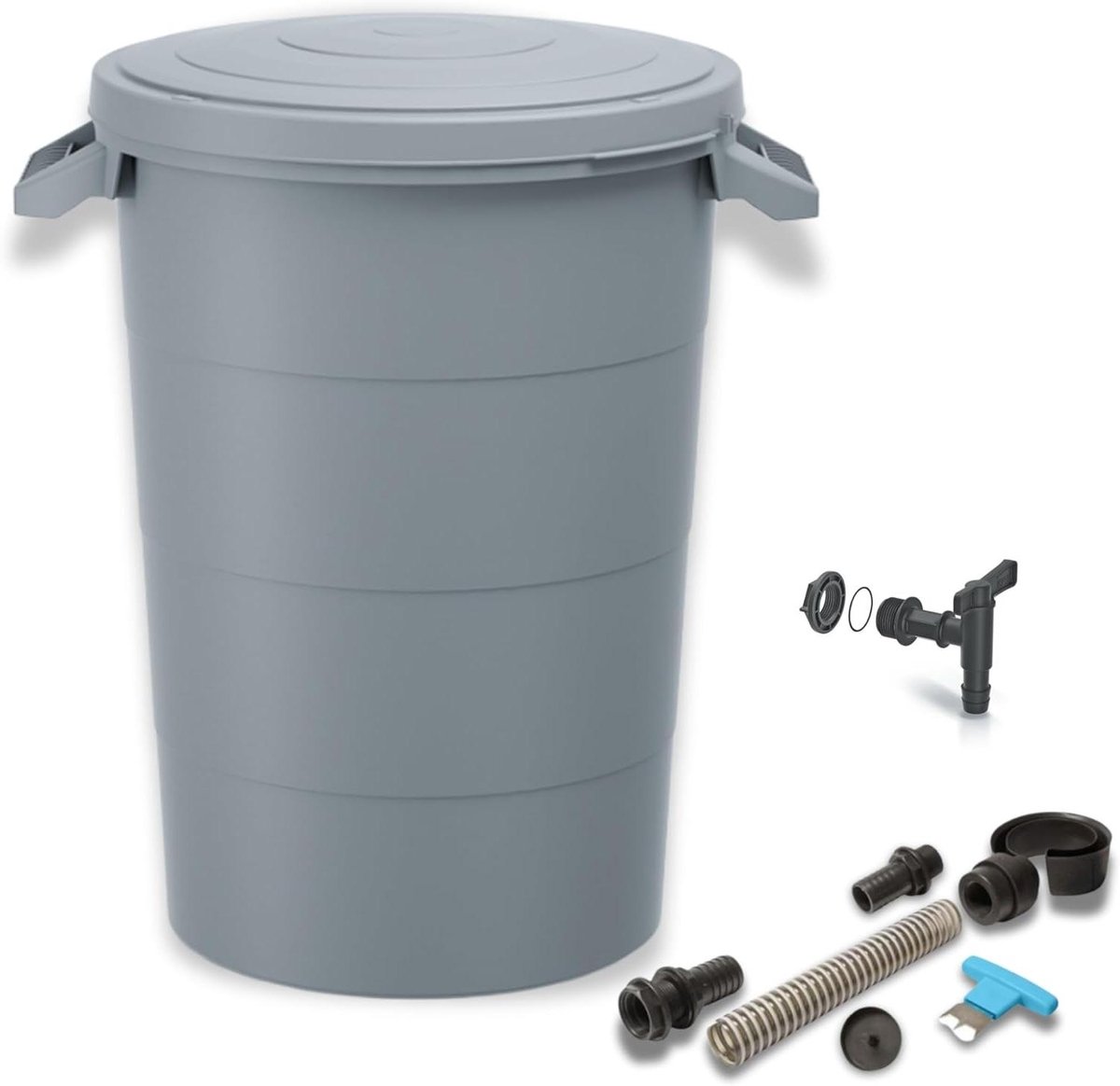 Regenton - Watervat Tuin - Duurzaam Bewateren - Inclusief Boor & Kraan - 80 Liter - Grijs