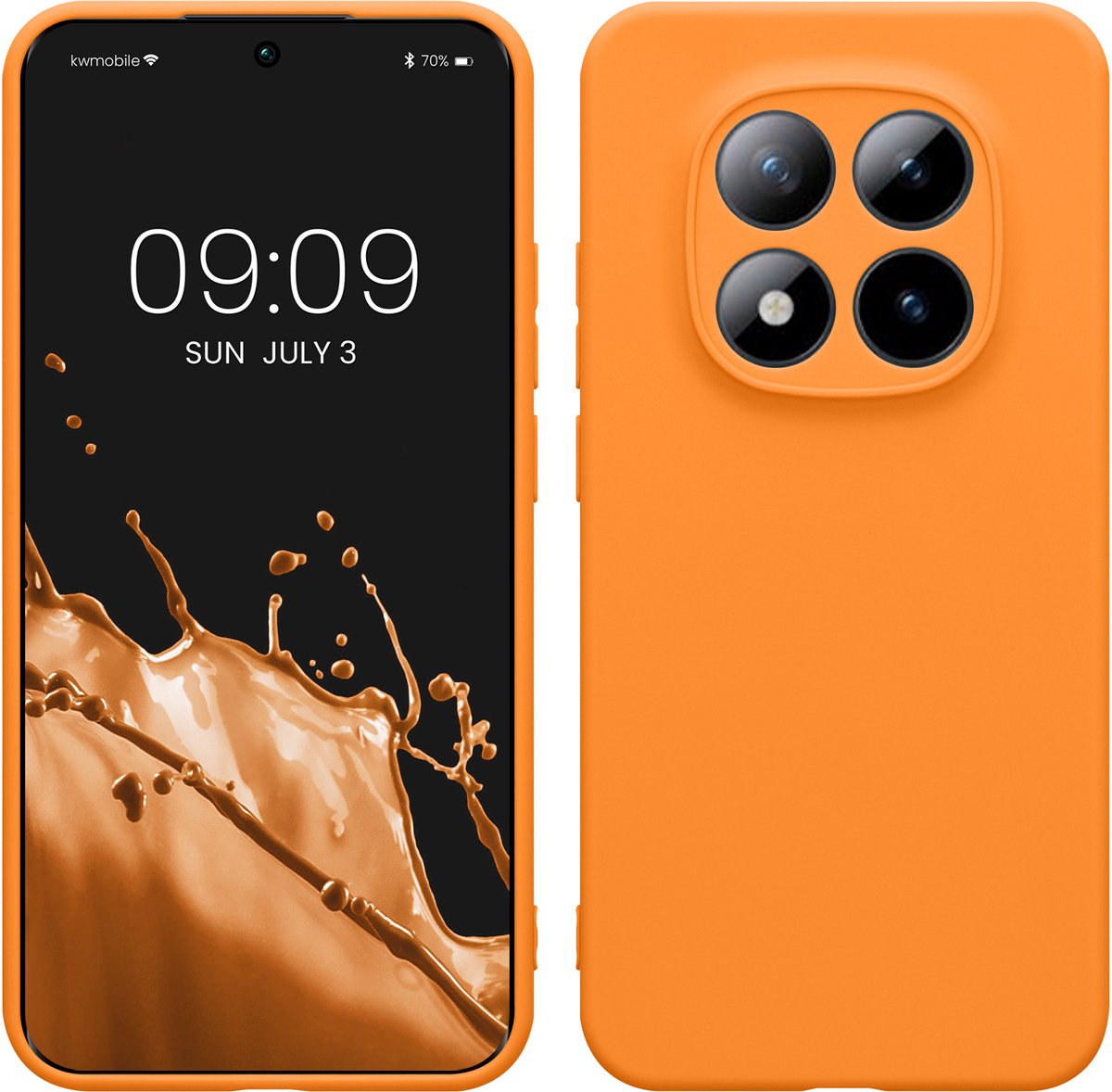 kwmobile telefoonhoesje geschikt voor Xiaomi Redmi Note 15 Pro 5G - Hoesje voor smartphone - Precisie camera uitsnede - In fruitig oranje