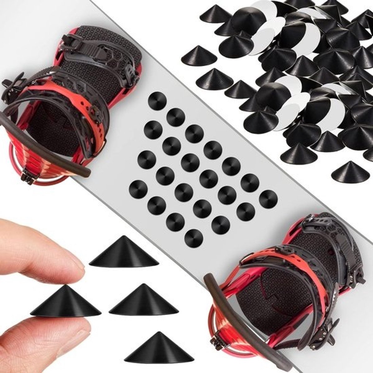 Snowboard Stomp Pads - Grip Pads - Extra Grip - Zelfklevend Rubber - 40 Stuks - Zwart