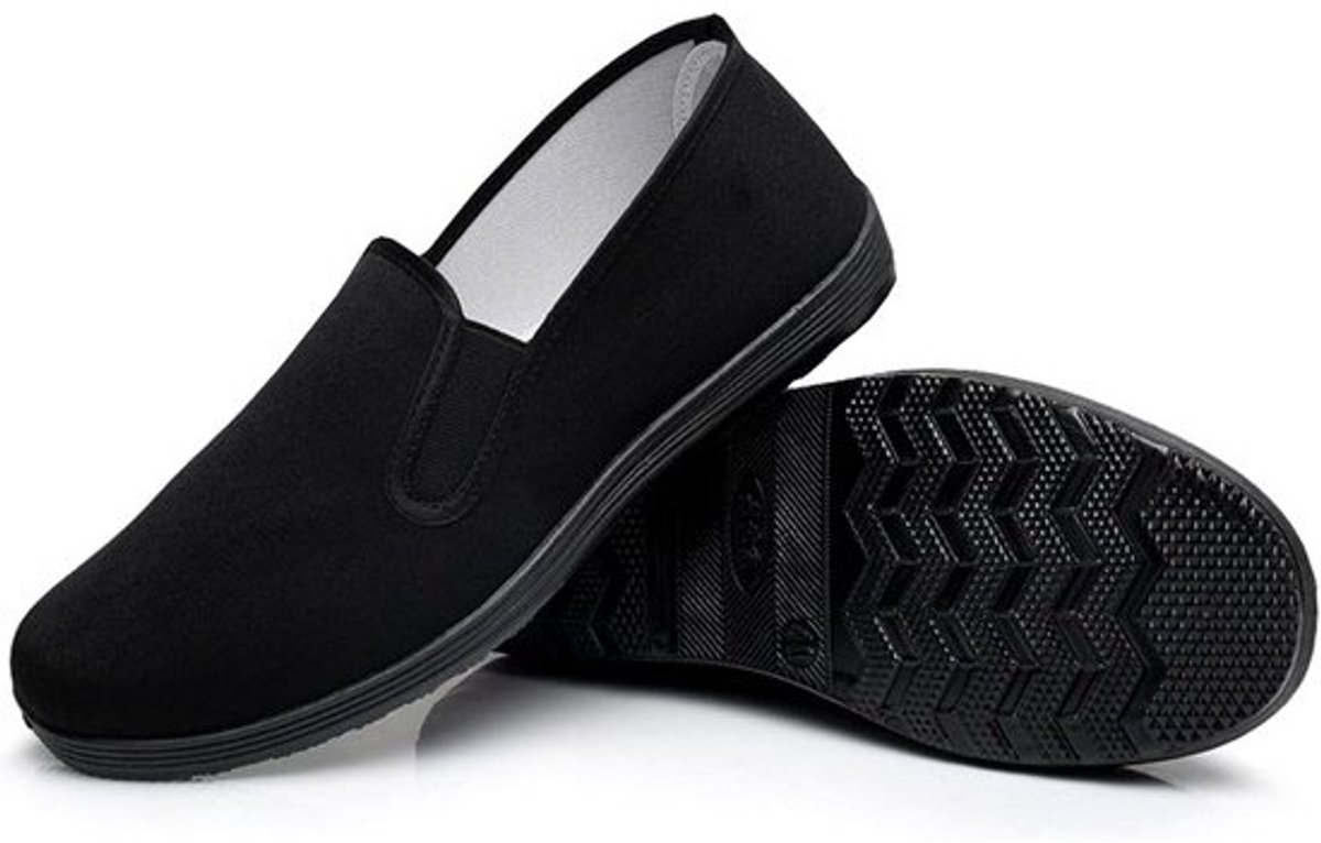 Traditionele Kung Fu en Tai Chi Schoenen Canvas Instappers met Rubberen Zool