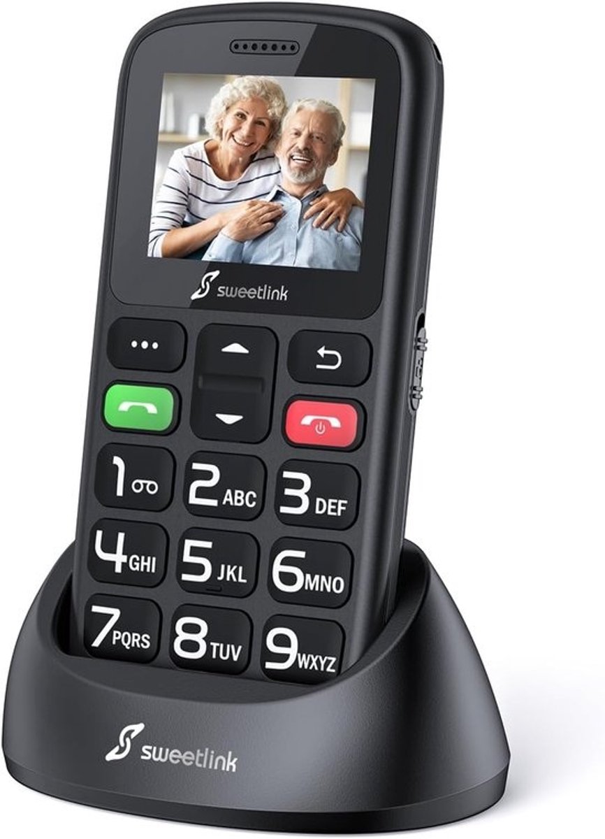 Mobiele Telefoon voor Senioren met Grote Toetsen, SOS-knop en Dockingstation