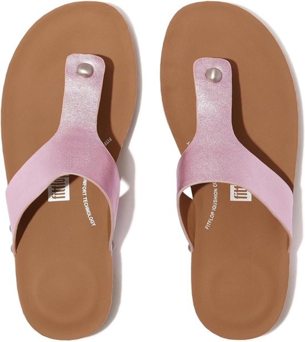 Metallic Leder Wedge Sandalen met Comfortabele Demping