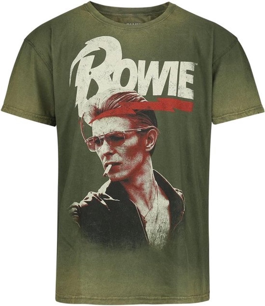 Iconisch Bowie T-shirt Groen - Officiële Band Merchandise