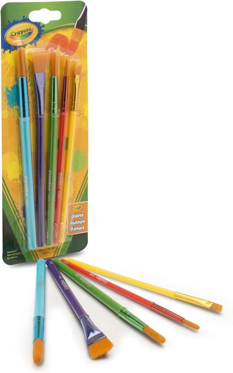 Set van 5 Diverse Schilderskwasten voor Knutselen en Schilderen