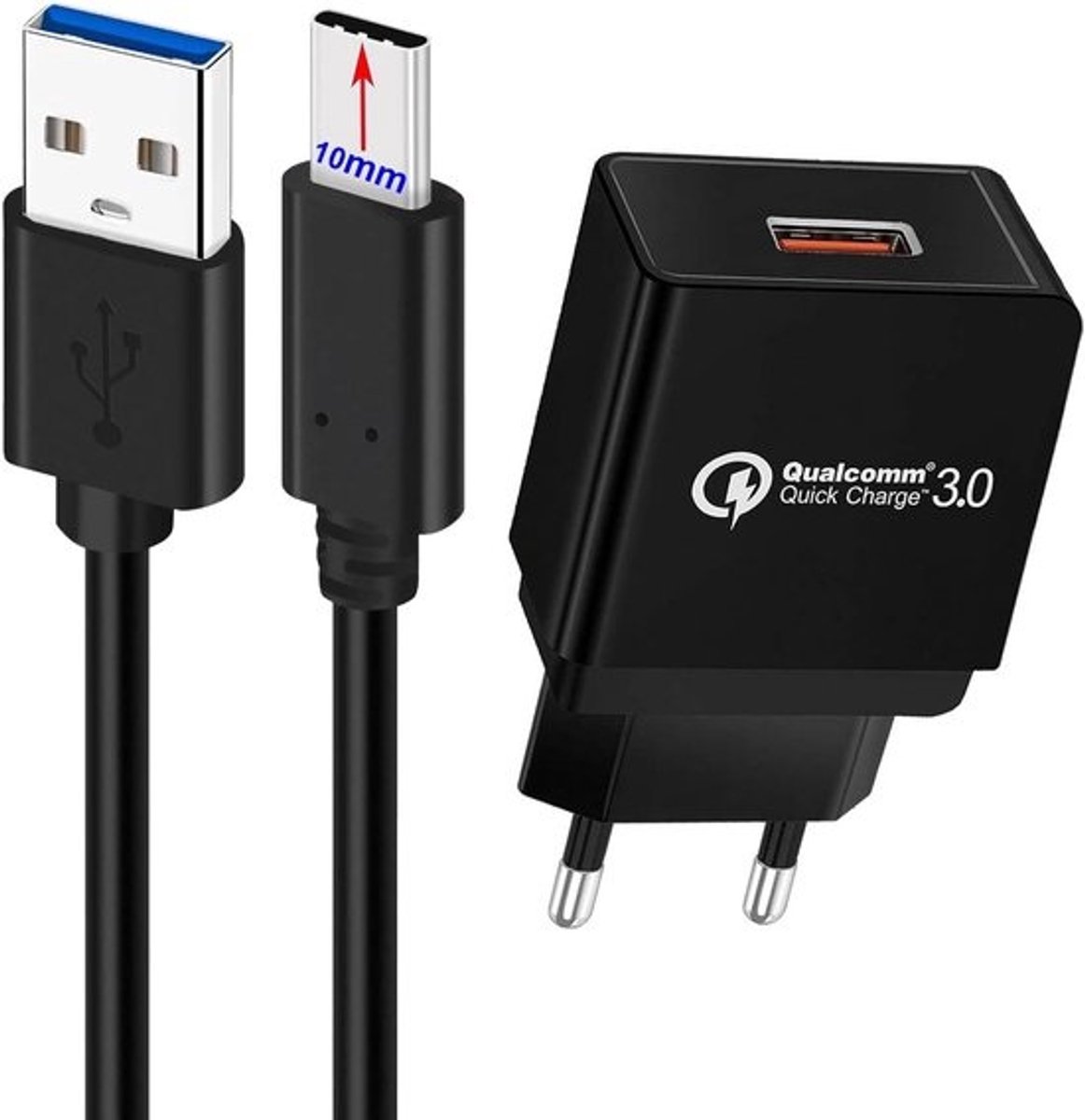 Snellader met 18W USB-C Kabel – Geschikt voor Robuuste Smartphones