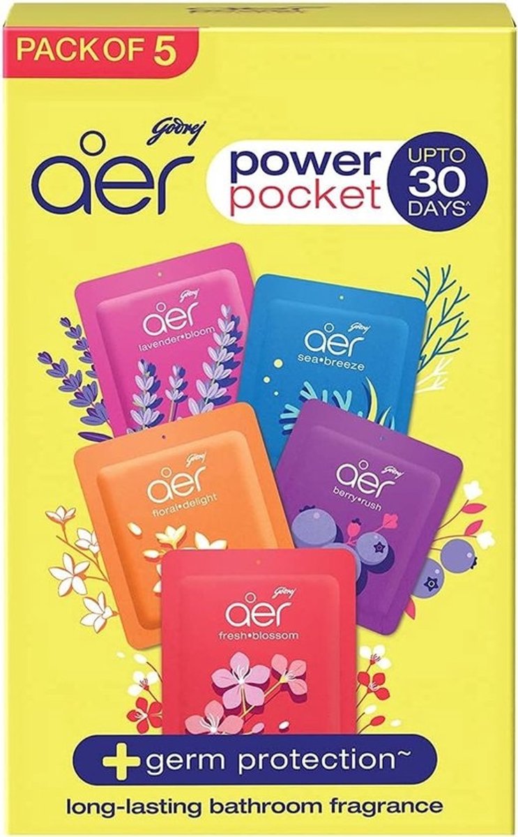Luchtverfrisser voor Badkamer en Toilet - Langdurige Geur voor Tot 30 Dagen - Set van 5 (50g)