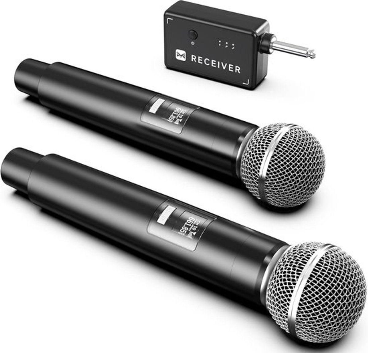 Draadloos Dubbel Karaokeset: Dual Microfoons met Ontvanger voor Karaoke & Zang
