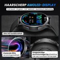 Close-up van Siltcon FitTrack Pro smartwatch met AMOLED scherm, aluminium behuizing en soepele 60Hz verversing.