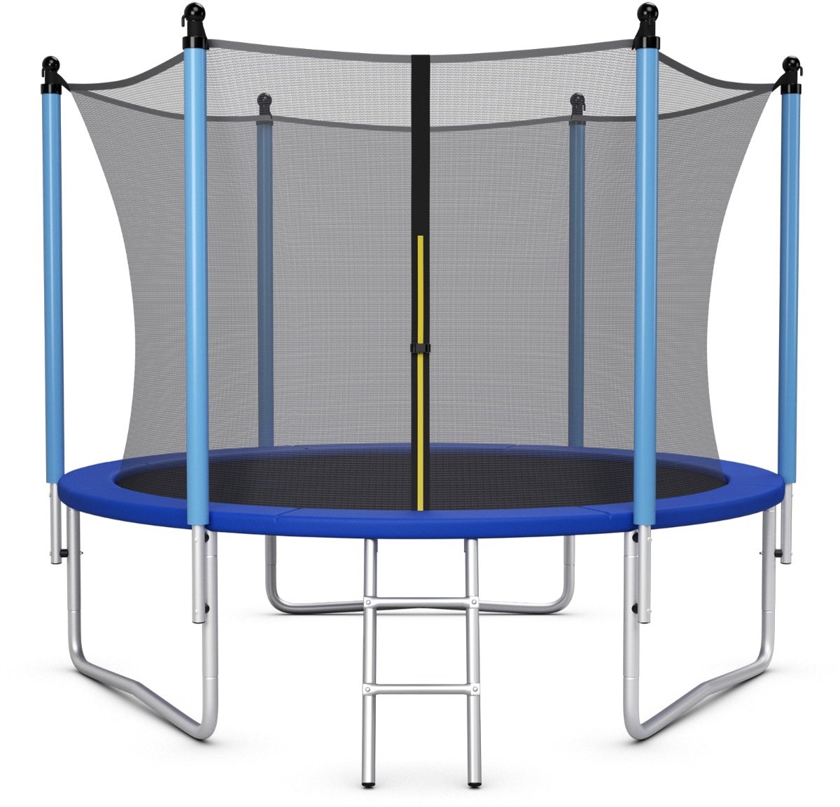 SureDeal® - Buitenspeelgoed - Trampoline Recreatietrampoline - Veiligheidsnet Zwart - Blauw - 305x248 cm - Zwart + Blauw