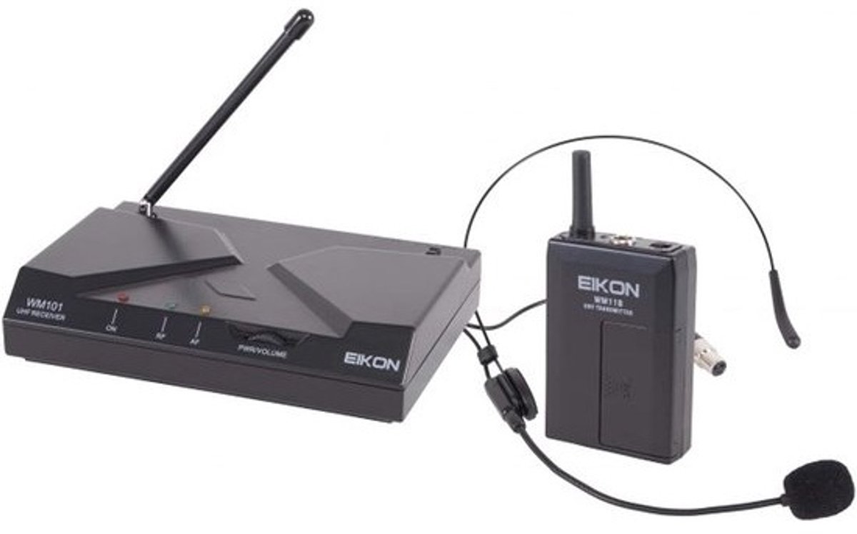 Draadloze Microfoon - Headset Microfoon - Optredens Presentaties - Vaste Frequentie UHF - 30 Meter Bereik