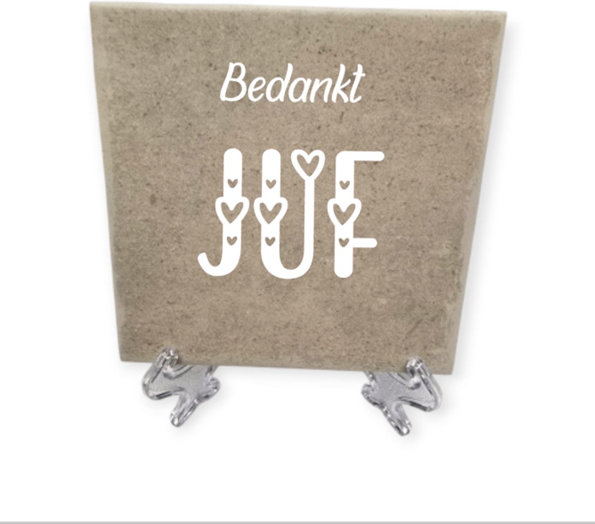 Spreuktegeltje, Tegeltje met tekst: Bedankt Juf, Tegeltje, Cadeau, Tegeltje met tekst, School, Einde schooljaar, Juf, Tekst tegeltje, XLX®