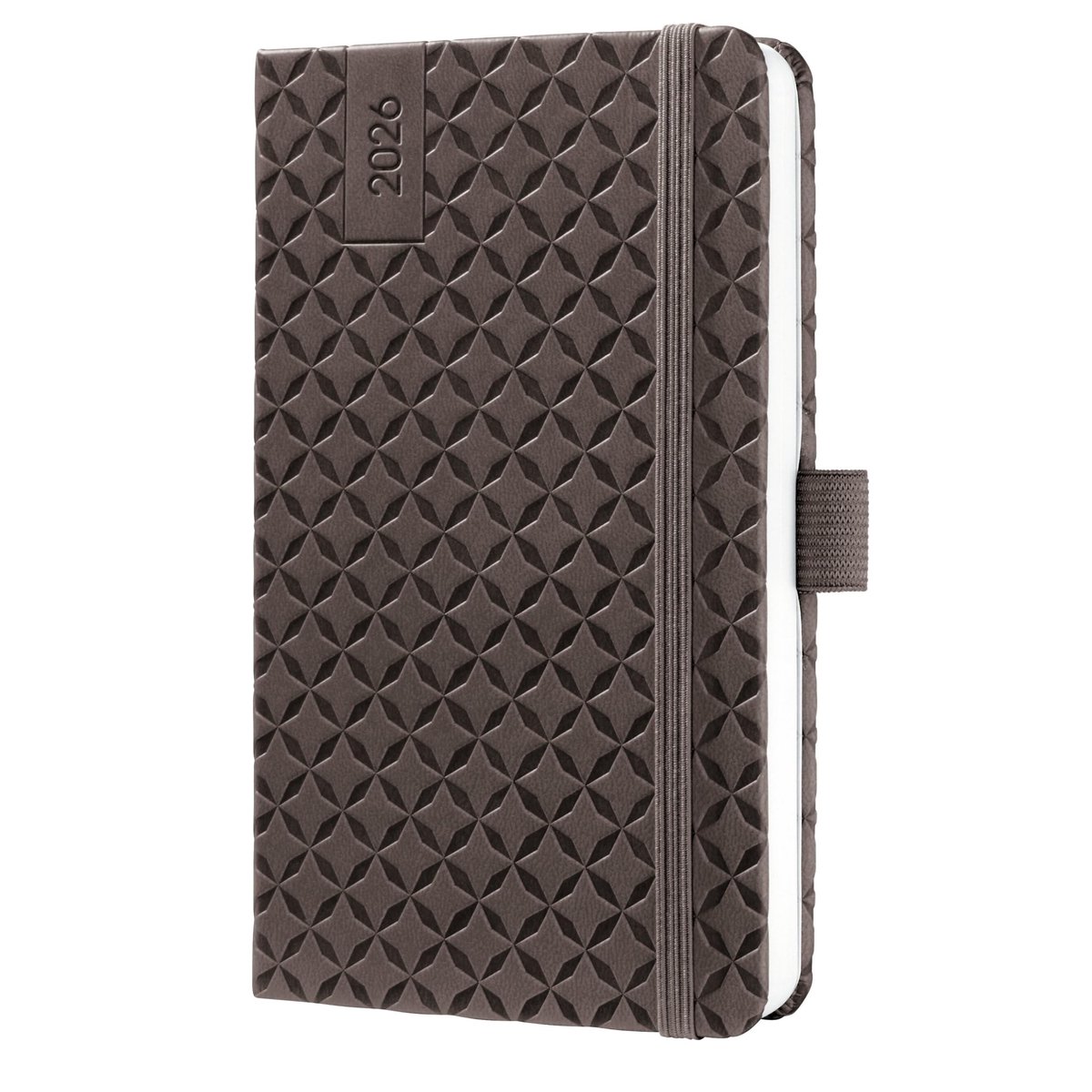 Dailygoods- Agenda 2026 - Weekplanner A6 - Hardcover - Bruin - Kalenderweergave - Informatiepagina's - Planner