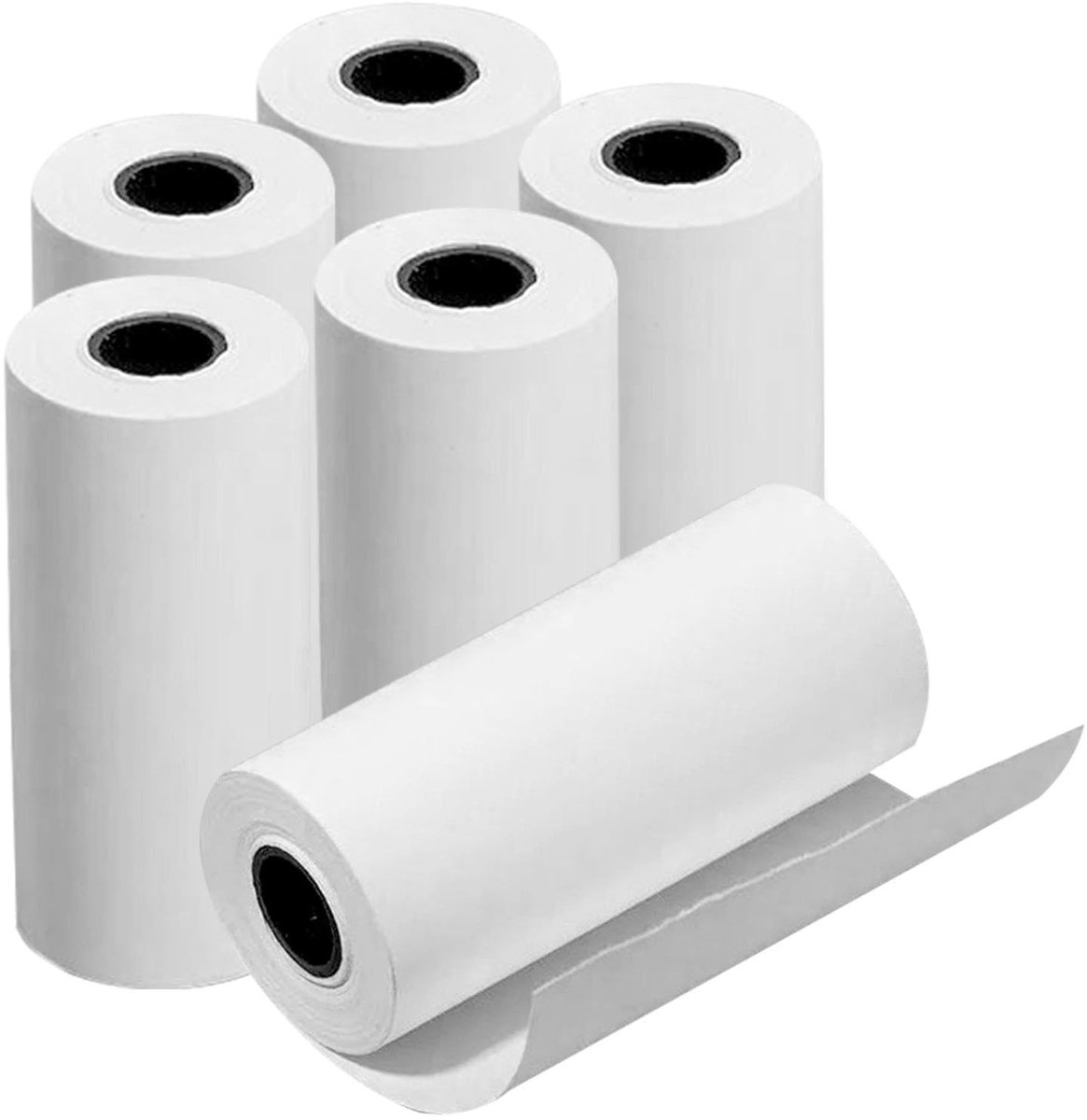 Dailygoods- Thermisch Papier - 6 Rollen - 56 mm x 26 mm - Navulpapier Kindercamera - Heldere Druk - Eenvoudig te Installeren - Printpapier