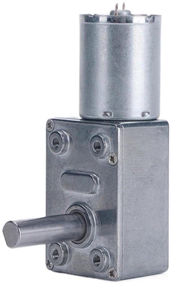 Gelijkstroommotor - Kleine motor - Robottechniek - Hoog koppel - 77x32mm - Zilver