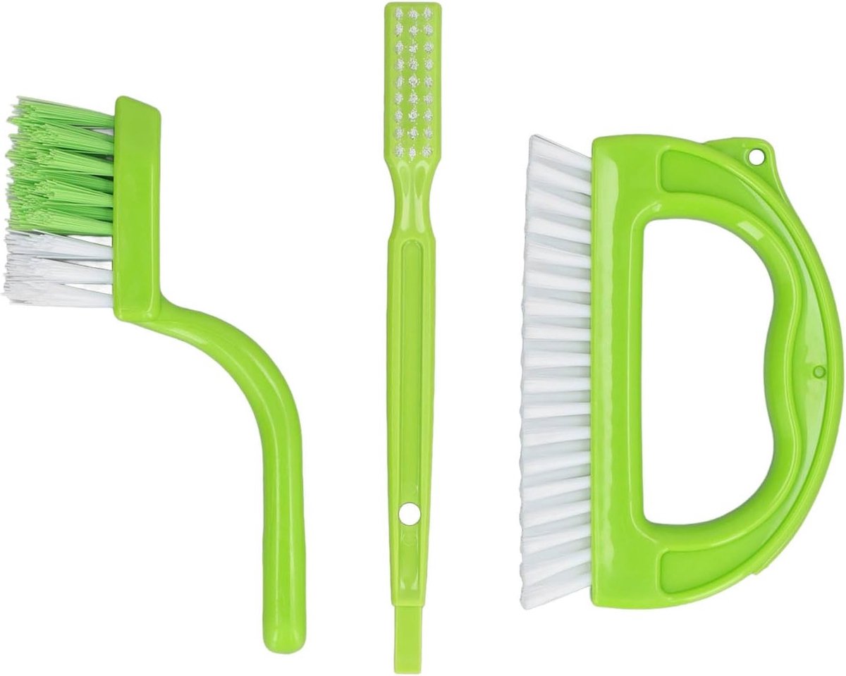 3-pack Tegelvoegschrobborstel voor Diepe Reiniging, Hoekschrobborstel voor Badkamer en Keu