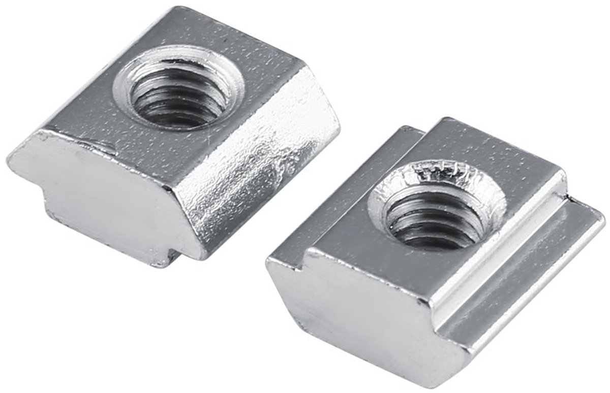 Dailygoods- T-sleufmoer 50 Stuks - Hamerkopbevestigingsmoer - Koolstofstalen Moer - 2020/3030-serie - Professionele Kwaliteit - Europees Standaard M4 - Bevestigingsmoer