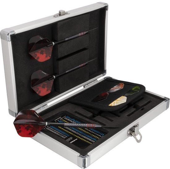 Dailygoods - Designa Aluminium Dart Case - Veilig en Duurzaam - Rood van Dailygoods — afbeelding 2