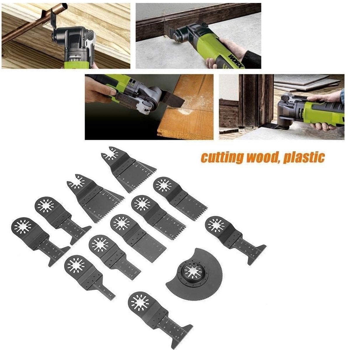 Dailygoods- Zaagbladen 12-delig - Oscillerende Zaagbladen - Hoog Koolstofstaal - Snelsluiting - Antislipwerking - Duurzaam en slijtvast - Multitool