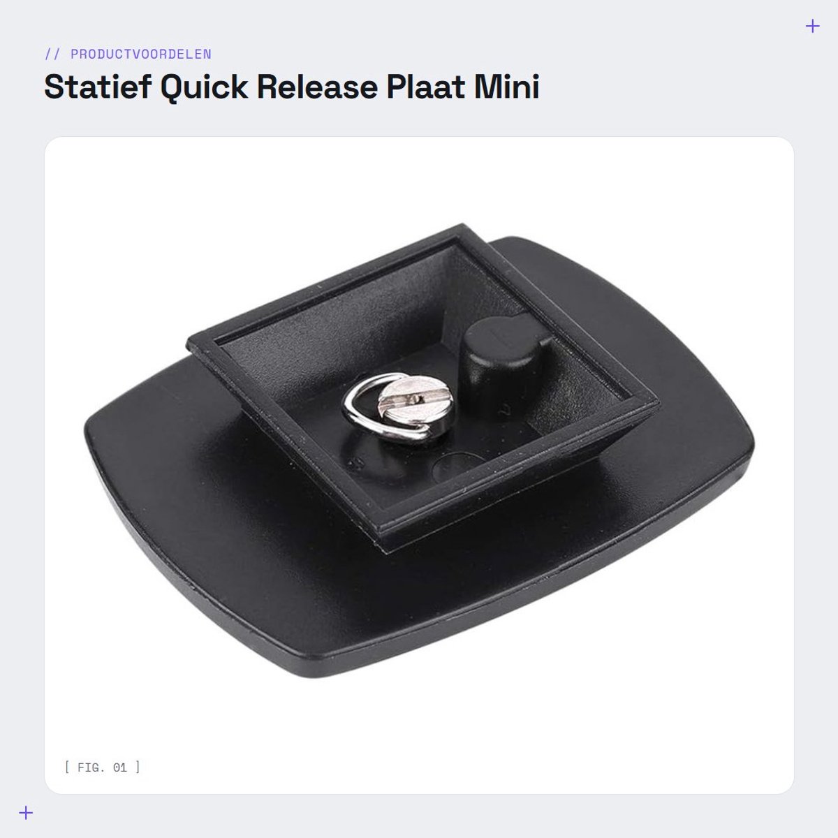 Dailygoods- Statief Quick Release Plaat 35mm - Mini Draagbare Houder - Antislip Pads - Geschikt voor Yunteng - Eenvoudige Installatie - Lichtgewicht - Camera Mount
