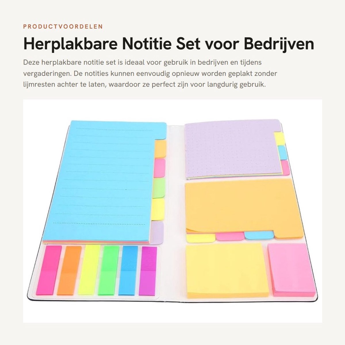 Dailygoods- Notitieblok Herplakbaar - Notitieboek - Kladblok - Vergadernotities - Werkdocumenten - Milieuvriendelijk Papier