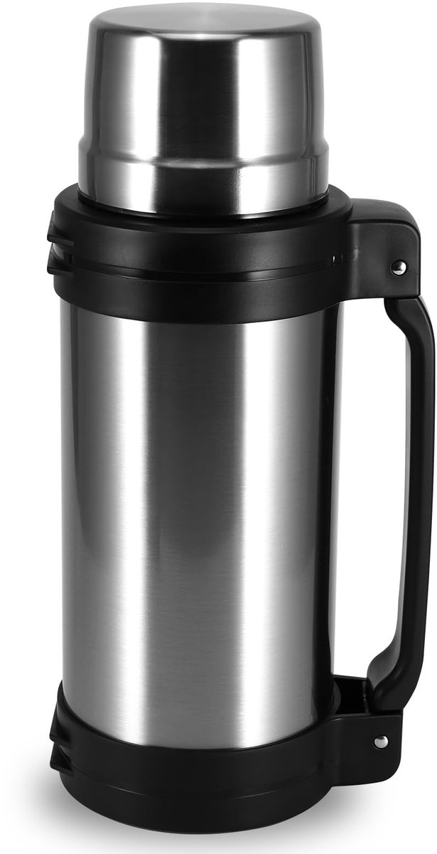Dailygoods- Thermosfles 2 liter - Isoleerkan - Roestvrij staal - Lekvrij - Vacuüm-geïsoleerd - Telescoopgreep - Thermoskan