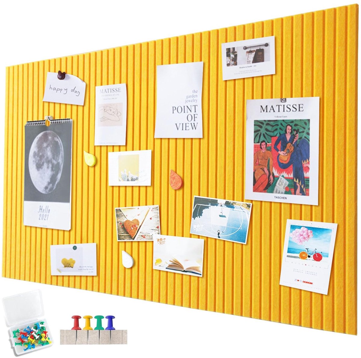 Dailygoods - Groot Vilten Prikbord - Decoratief en Zelfklevend 120 x 90 cm