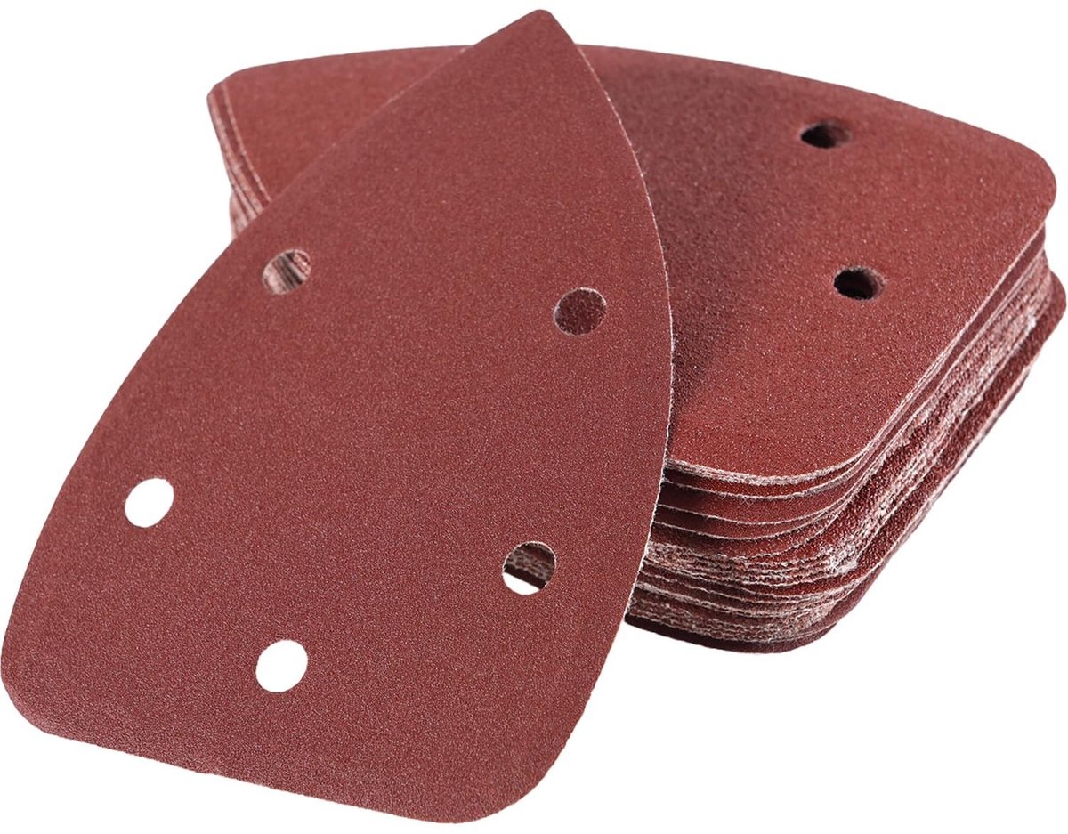 Dailygoods - 30 stuks muis-schuurpads, detail schuurpapier, schuurbladen, 40/60/80/120/180/240 schijven met 5 gaten, muisdetails, palmschuurpads voor willekeurige orbital