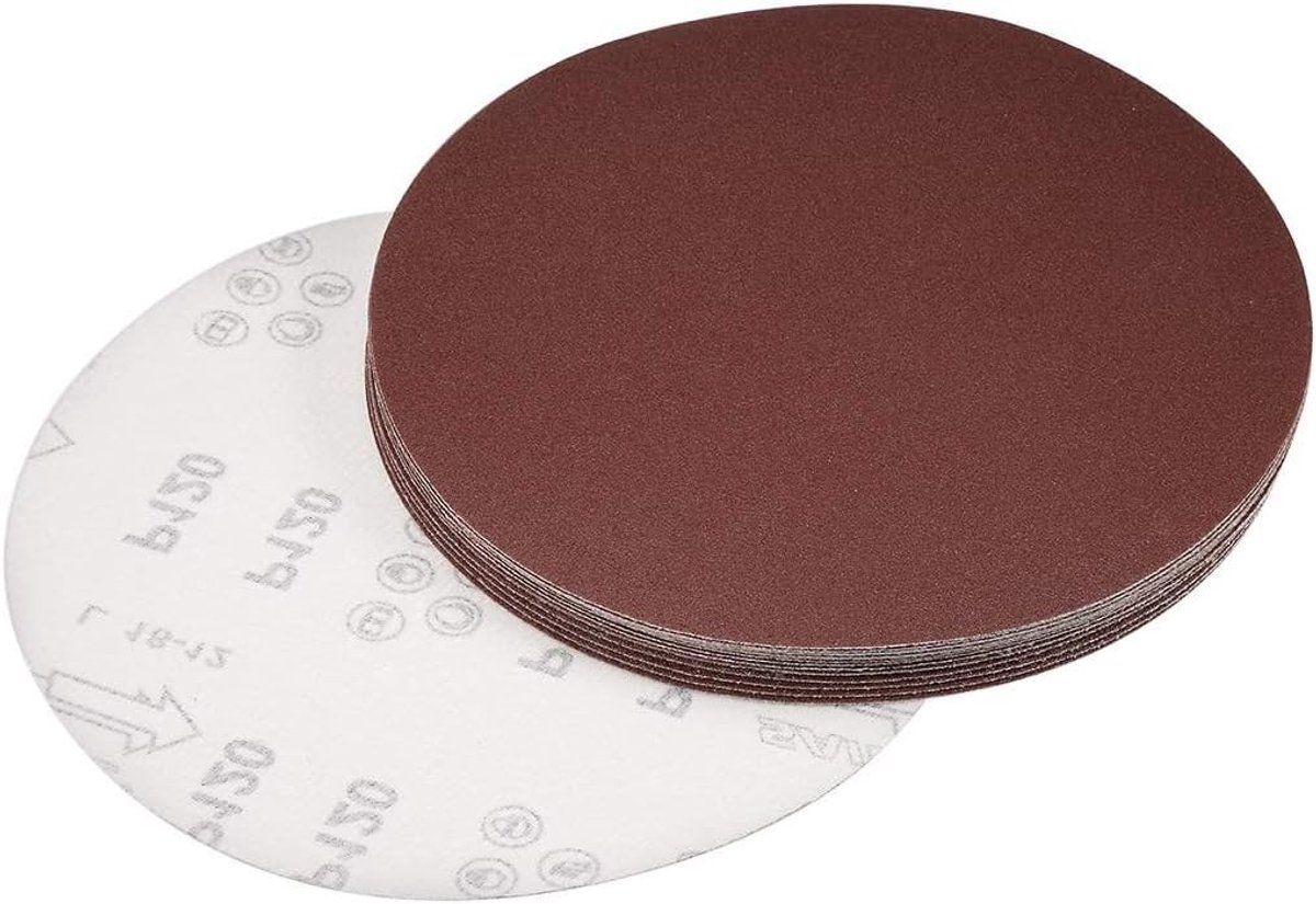 Dailygoods- Schuurschijven 200 mm - 15 Stuks - Aluminium Oxide - Antistatisch - Duurzaam - Scherp en slijtvast - Schuurpapier