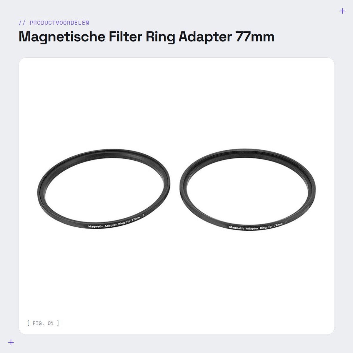 Dailygoods - Magnetische Filter Ring Adapter 77mm voor Camera Lens