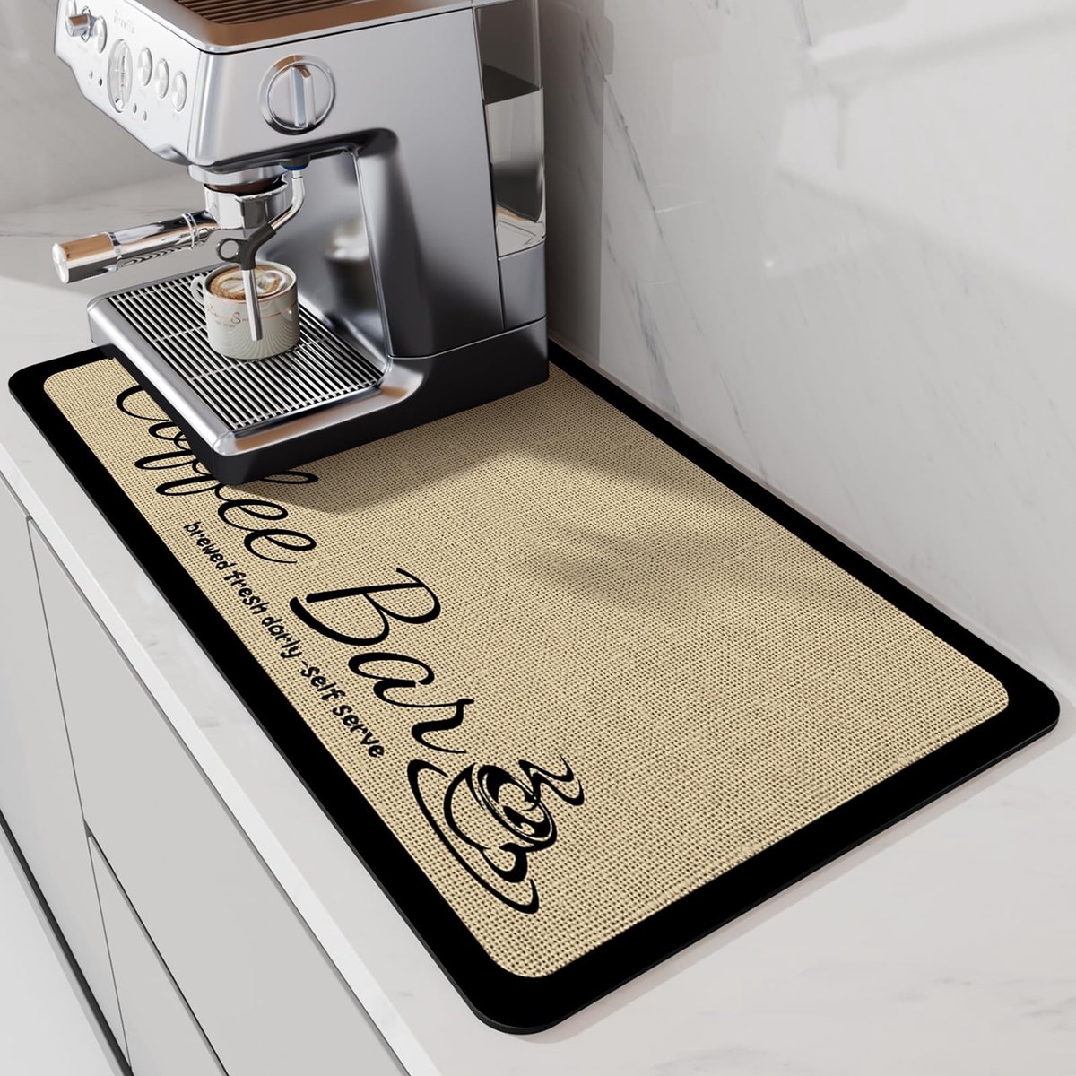 Dailygoods- Koffiemat Super Absorberend - Droogmat - Afwasmat - Keukenaccessoires - Thermische Isolatie - 50x30cm - Afdruipmat